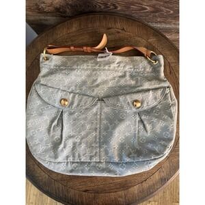 LOUIS VUITTON Louis Vuitton Monogram Denim Daily GM Shoulder Bag. Purse. Large